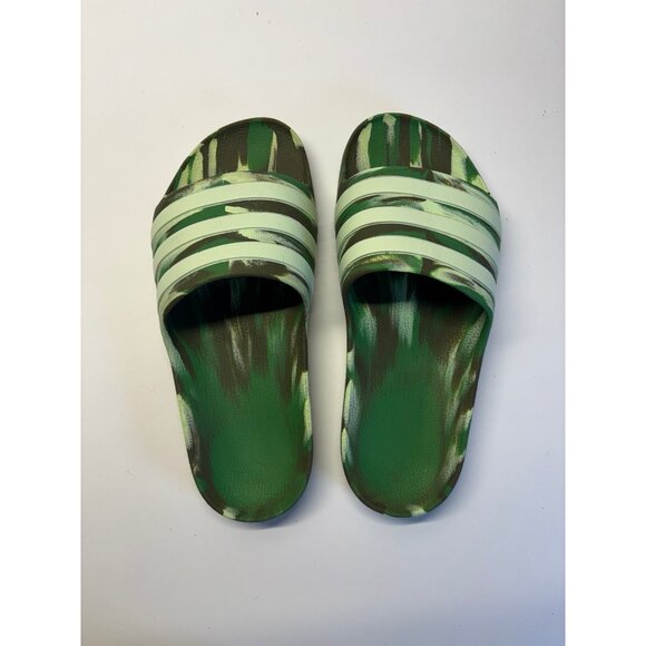 Adidas Green Slides (size 3) - Picture 4 of 8